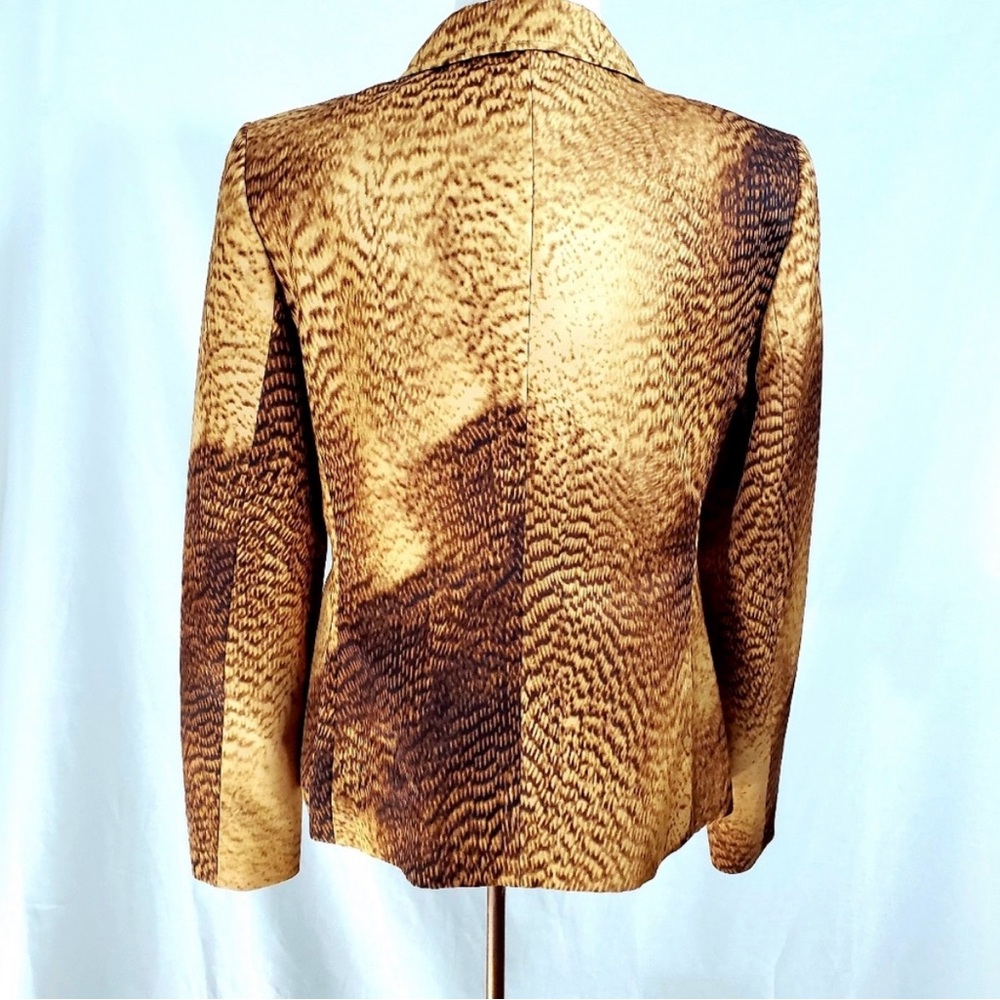 Escada Brown and Tan Patterned Blazer - Picture 3 of 8